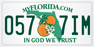 FL license plate 0577IM