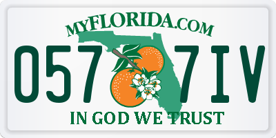 FL license plate 0577IV