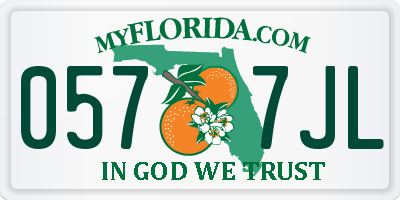 FL license plate 0577JL