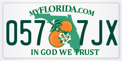 FL license plate 0577JX