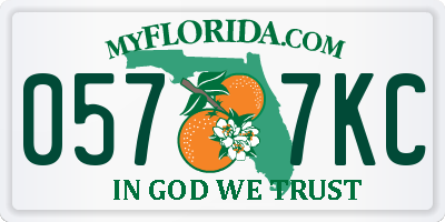 FL license plate 0577KC