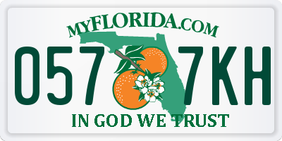 FL license plate 0577KH