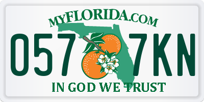 FL license plate 0577KN