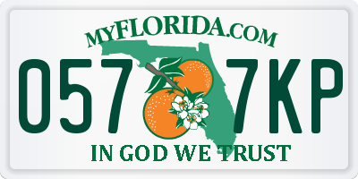 FL license plate 0577KP