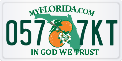 FL license plate 0577KT