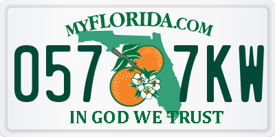 FL license plate 0577KW