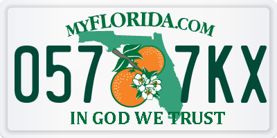 FL license plate 0577KX