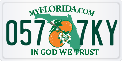FL license plate 0577KY