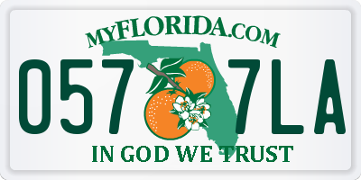 FL license plate 0577LA