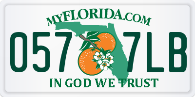 FL license plate 0577LB