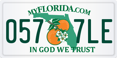 FL license plate 0577LE