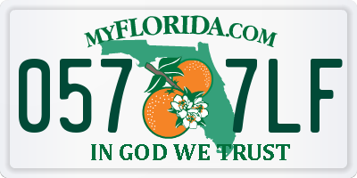 FL license plate 0577LF
