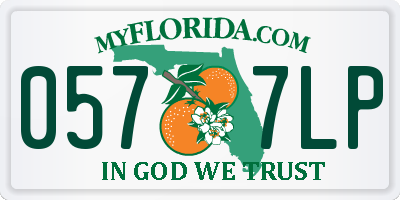 FL license plate 0577LP