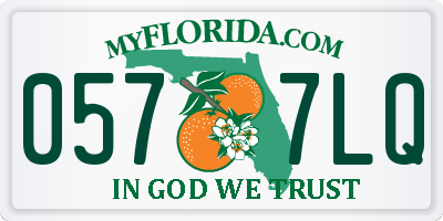 FL license plate 0577LQ