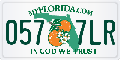FL license plate 0577LR