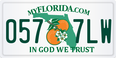 FL license plate 0577LW