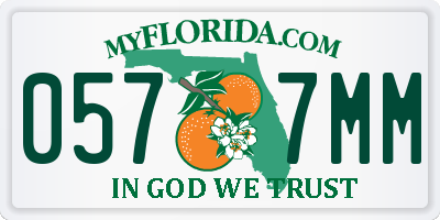 FL license plate 0577MM