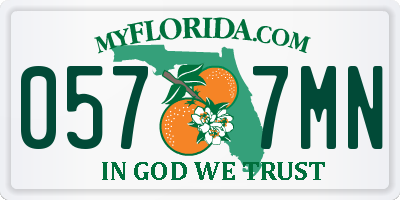 FL license plate 0577MN