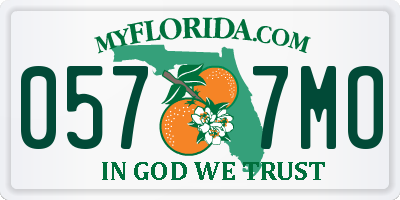 FL license plate 0577MO
