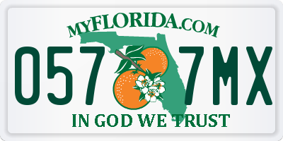 FL license plate 0577MX