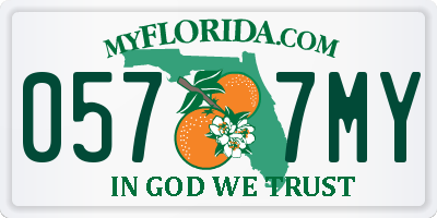 FL license plate 0577MY