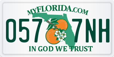 FL license plate 0577NH