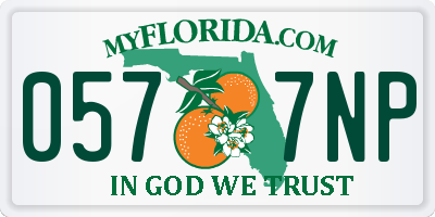 FL license plate 0577NP