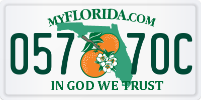 FL license plate 0577OC