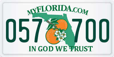 FL license plate 0577OO