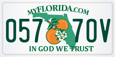 FL license plate 0577OV
