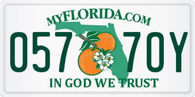 FL license plate 0577OY