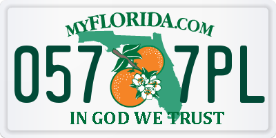 FL license plate 0577PL