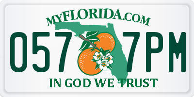 FL license plate 0577PM