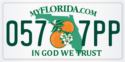FL license plate 0577PP