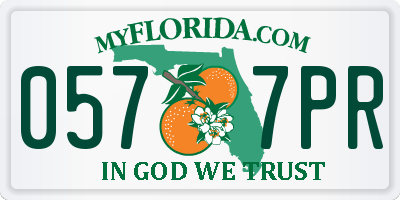 FL license plate 0577PR