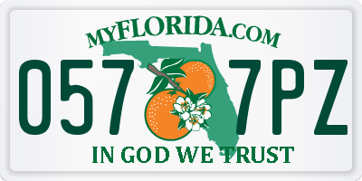 FL license plate 0577PZ