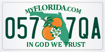 FL license plate 0577QA
