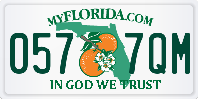 FL license plate 0577QM