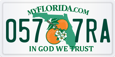 FL license plate 0577RA