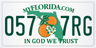 FL license plate 0577RG