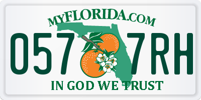 FL license plate 0577RH