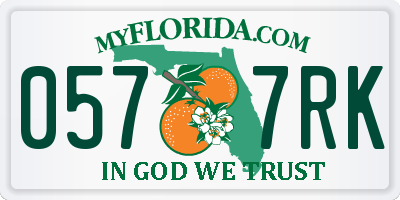 FL license plate 0577RK