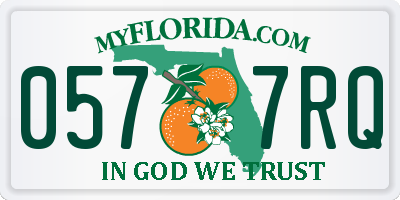 FL license plate 0577RQ