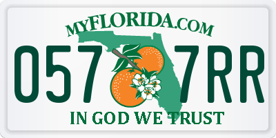 FL license plate 0577RR