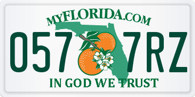 FL license plate 0577RZ