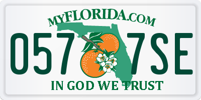 FL license plate 0577SE