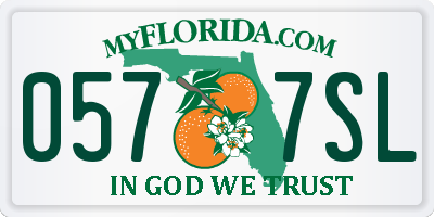 FL license plate 0577SL