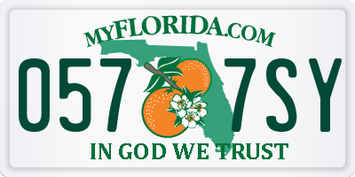 FL license plate 0577SY