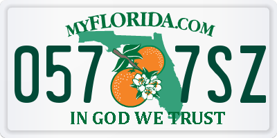 FL license plate 0577SZ