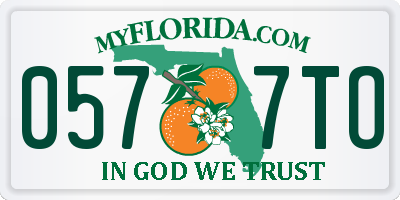 FL license plate 0577TO